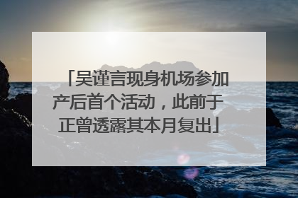 吴谨言现身机场参加产后首个活动，此前于正曾透露其本月复出