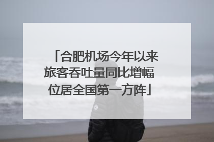 合肥机场今年以来旅客吞吐量同比增幅位居全国第一方阵