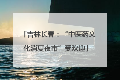 吉林长春：“中医药文化消夏夜市”受欢迎