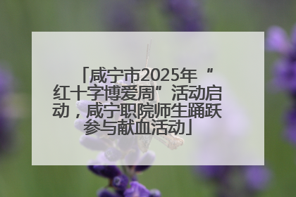 咸宁市2025年“红十字博爱周”活动启动，咸宁职院师生踊跃参与献血活动