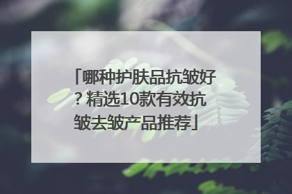 哪种护肤品抗皱好？精选10款有效抗皱去皱产品推荐