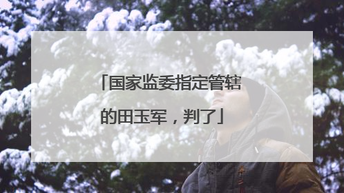 国家监委指定管辖的田玉军，判了