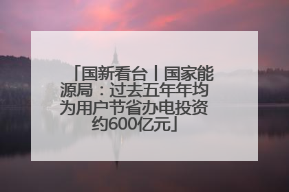 国新看台丨国家能源局：过去五年年均为用户节省办电投资约600亿元