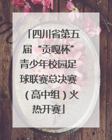 四川省第五届“贡嘎杯”青少年校园足球联赛总决赛（高中组）火热开赛