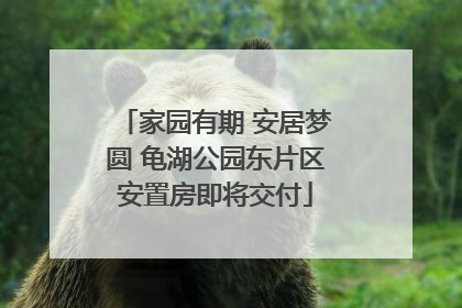家园有期 安居梦圆 龟湖公园东片区安置房即将交付