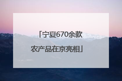 宁夏670余款农产品在京亮相