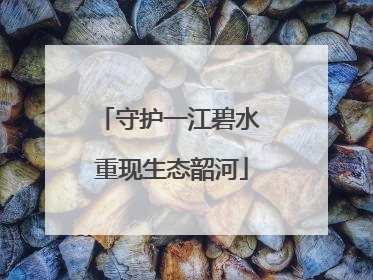 守护一江碧水 重现生态韶河