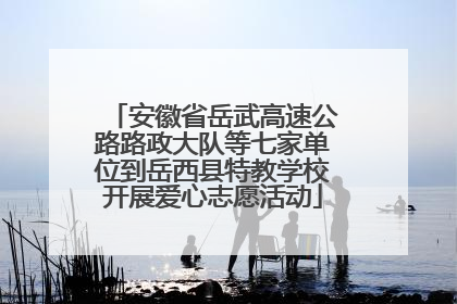 安徽省岳武高速公路路政大队等七家单位到岳西县特教学校开展爱心志愿活动