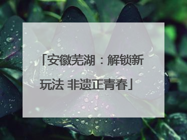 安徽芜湖：解锁新玩法 非遗正青春