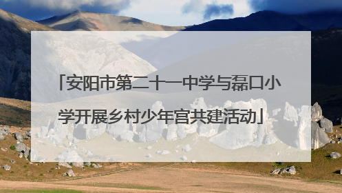 安阳市第二十一中学与磊口小学开展乡村少年宫共建活动