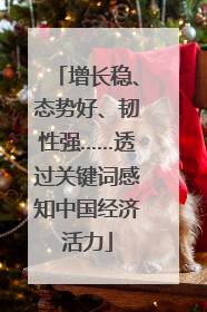 增长稳、态势好、韧性强……透过关键词感知中国经济活力