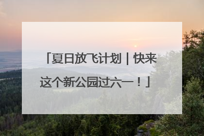 夏日放飞计划｜快来这个新公园过六一！