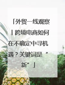 外贸一线观察丨跨境电商如何在不确定中寻机遇？关键词是“新”