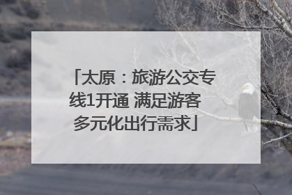 太原：旅游公交专线1开通 满足游客多元化出行需求