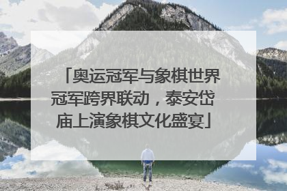 奥运冠军与象棋世界冠军跨界联动，泰安岱庙上演象棋文化盛宴