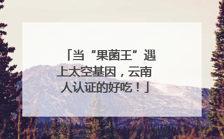 当“果菌王”遇上太空基因，云南人认证的好吃！