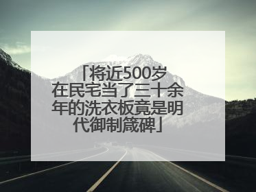 将近500岁 在民宅当了三十余年的洗衣板竟是明代御制箴碑