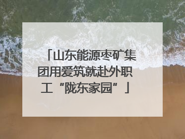 山东能源枣矿集团用爱筑就赴外职工“陇东家园”