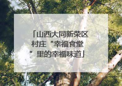 山西大同新荣区 村庄“幸福食堂”里的幸福味道
