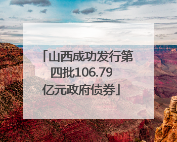 山西成功发行第四批106.79亿元政府债券