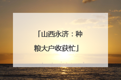 山西永济：种粮大户收获忙