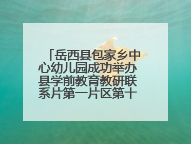 岳西县包家乡中心幼儿园成功举办县学前教育教研联系片第一片区第十三次专题研讨会