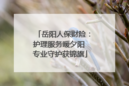 岳阳人保财险：护理服务暖夕阳 专业守护获锦旗