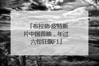 布拉德·皮特新片中国首映，年过六旬狂飙F1