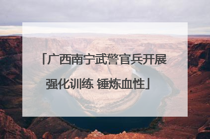 广西南宁武警官兵开展强化训练 锤炼血性