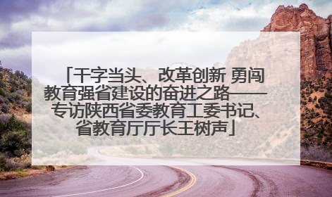 干字当头、改革创新 勇闯教育强省建设的奋进之路——专访陕西省委教育工委书记、省教育厅厅长王树声