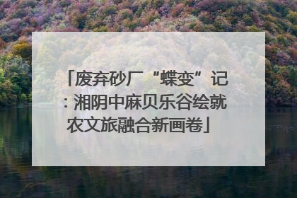 废弃砂厂“蝶变”记：湘阴中麻贝乐谷绘就农文旅融合新画卷
