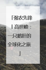 强农先锋丨高世峰：一只鹅肝的全球化之旅