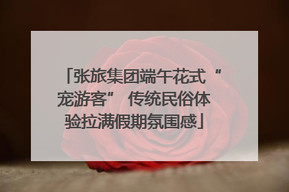 张旅集团端午花式“宠游客” 传统民俗体验拉满假期氛围感