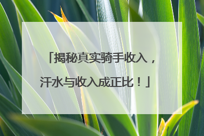 揭秘真实骑手收入，汗水与收入成正比！