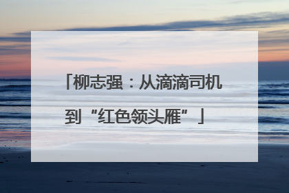 柳志强：从滴滴司机到“红色领头雁”
