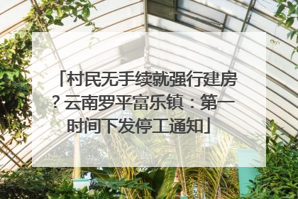 村民无手续就强行建房？云南罗平富乐镇：第一时间下发停工通知