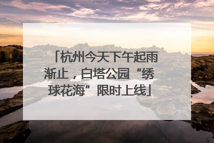 杭州今天下午起雨渐止，白塔公园“绣球花海”限时上线