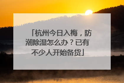 杭州今日入梅，防潮除湿怎么办？已有不少人开始备货