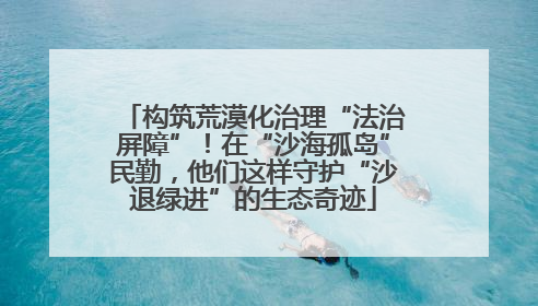 构筑荒漠化治理“法治屏障”！在“沙海孤岛”民勤，他们这样守护“沙退绿进”的生态奇迹