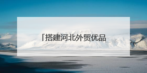 搭建河北外贸优品“卖全球”新通道