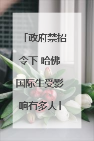 政府禁招令下 哈佛国际生受影响有多大