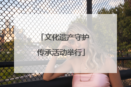 文化遗产守护传承活动举行