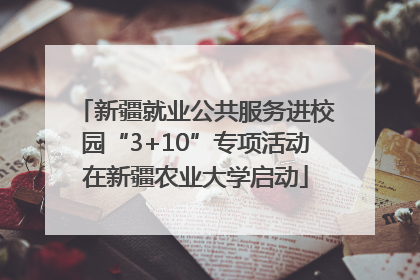 新疆就业公共服务进校园“3+10”专项活动在新疆农业大学启动
