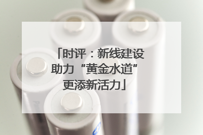时评：新线建设助力“黄金水道”更添新活力