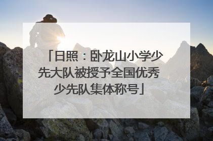 日照：卧龙山小学少先大队被授予全国优秀少先队集体称号