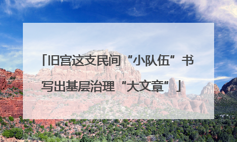 旧宫这支民间“小队伍”书写出基层治理“大文章”
