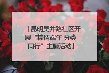 昆明吴井路社区开展“粽情端午 分类同行”主题活动