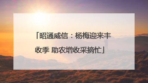 昭通威信：杨梅迎来丰收季 助农增收采摘忙