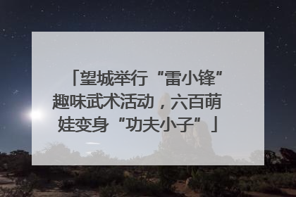 望城举行“雷小锋”趣味武术活动，六百萌娃变身“功夫小子”