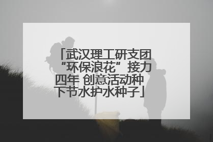 武汉理工研支团“环保浪花”接力四年 创意活动种下节水护水种子